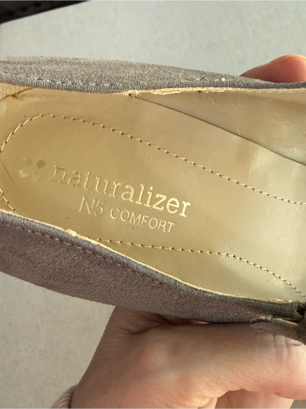 Naturalizer N5 Comfort Gray Mary Jane Platform Pumps Heels Size 8M - Picture 6 of 8